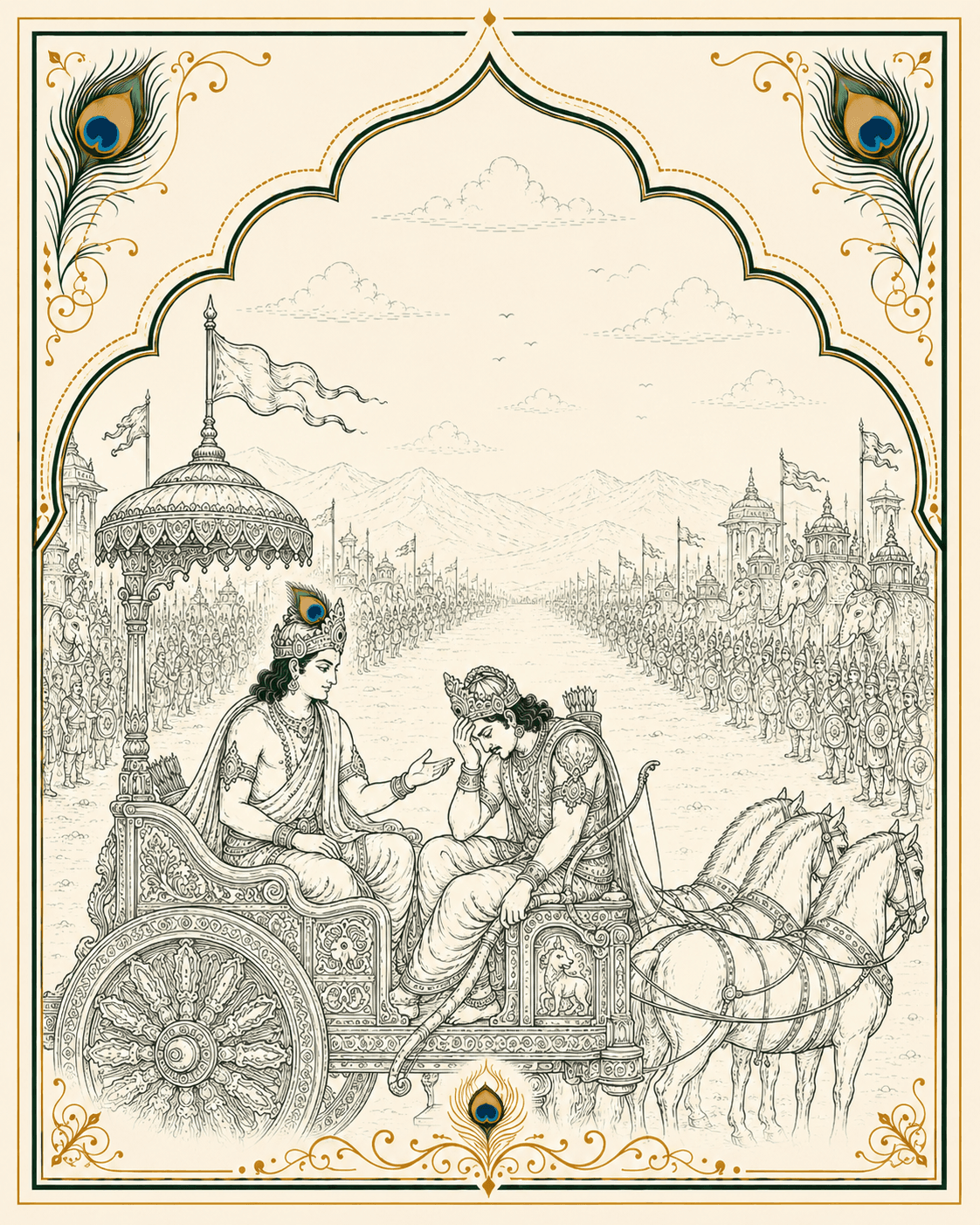 Cover artwork for Bhagavad Gita chapter 1
