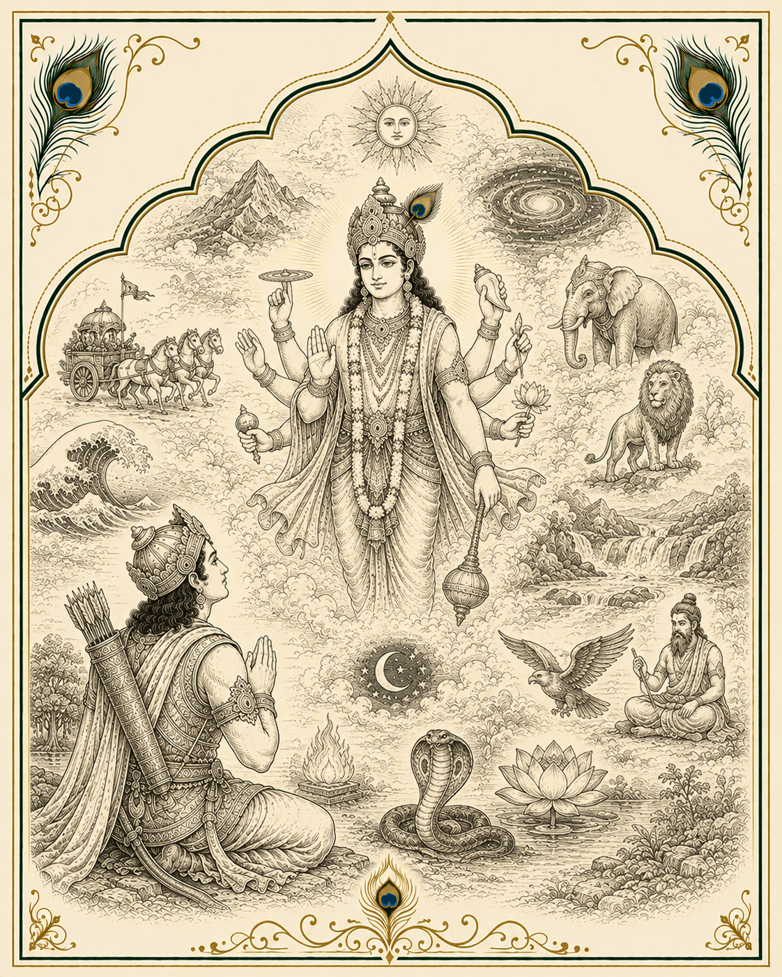 Cover artwork for Bhagavad Gita chapter 10