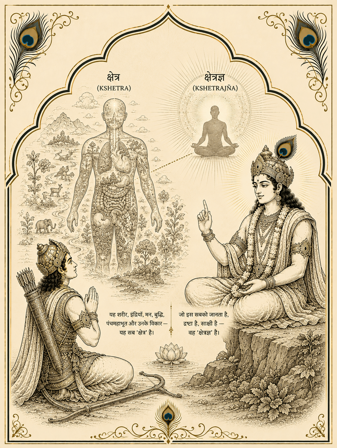 Cover artwork for Bhagavad Gita chapter 13