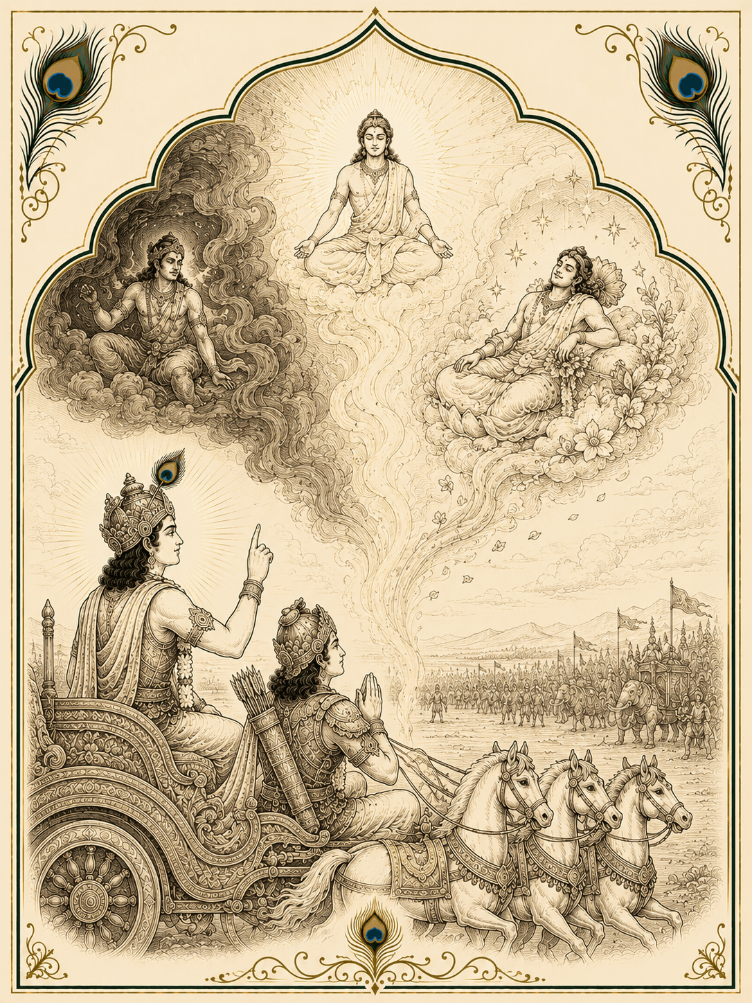 Cover artwork for Bhagavad Gita chapter 14