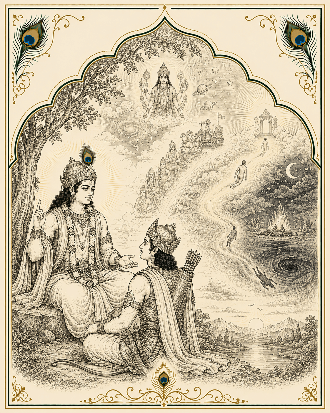 Cover artwork for Bhagavad Gita chapter 8